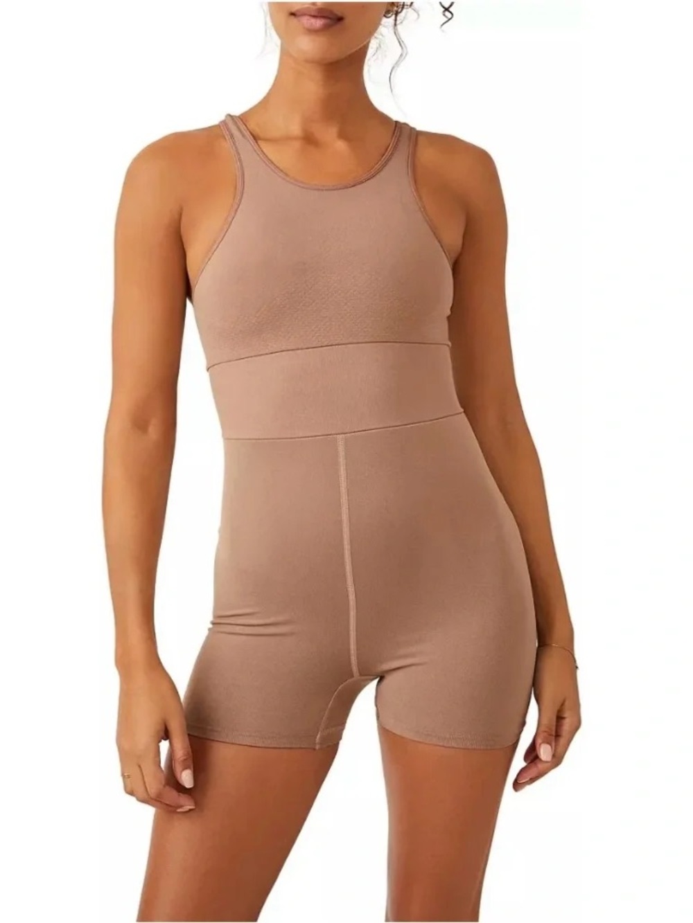 Free People FP Movement Every Single Time Runsie Size XS / S Tan